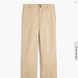 J. Crew Wide Leg Chino Pants Khaki Tan NWT